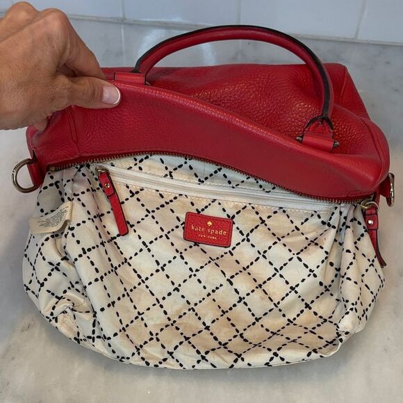 Kate Spade Bag Purse Handbag Leather Grand Park Hadlen Pebbled Crossbody Satchel - Picture 13 of 16